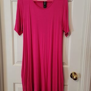 Agnes & Dora Vibrant Pink Tunic Top
